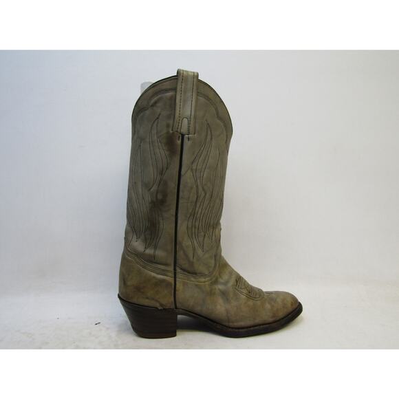 Frye Mens Size 10.5 D Marbled Gray Leather Western Cowboy Boots main image 4